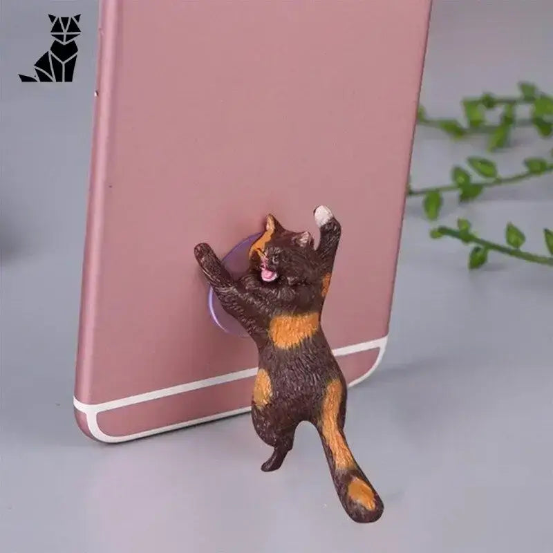 Support De Téléphone Chat Adorables Chats Pour Un Confort Ultime - Chat Orange & Marron