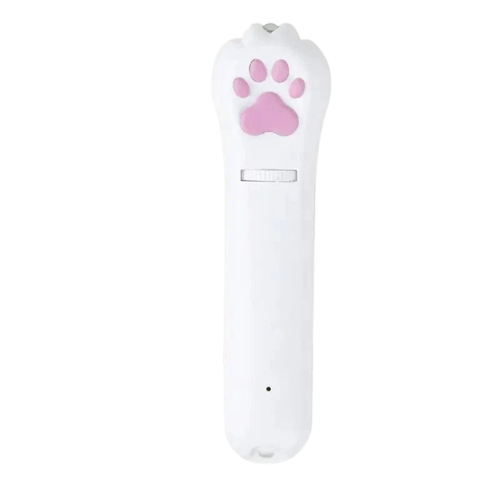 Brosse à dents en forme de patte de chien blanche avec impression de patte rose - parfaite pour les moments de jeu avec les animaux Transparent Background