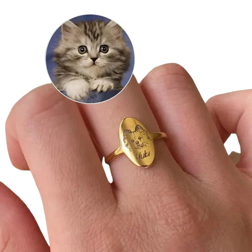 Bague personnalisée pour les amoureux des animaux ; bague personnalisée pour les amoureux des animaux Transparent Background