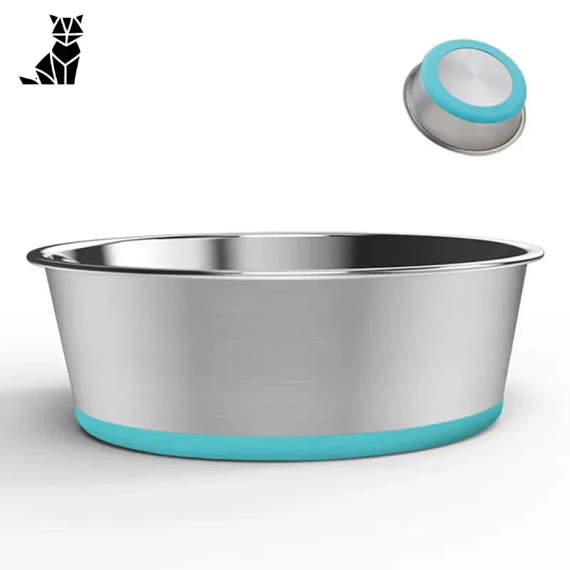 Gamelle pour chien en inox anti - dérapante colorée