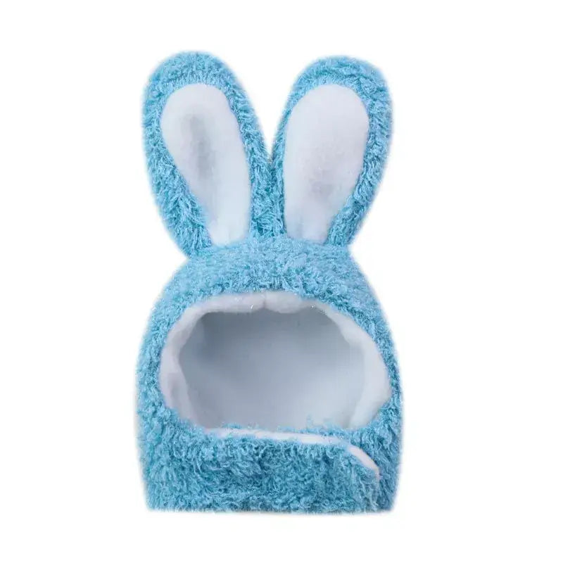 Bonnet de lapin bleu doux avec oreilles - Bonnet de lapin doux et mignon, style douceur lapin