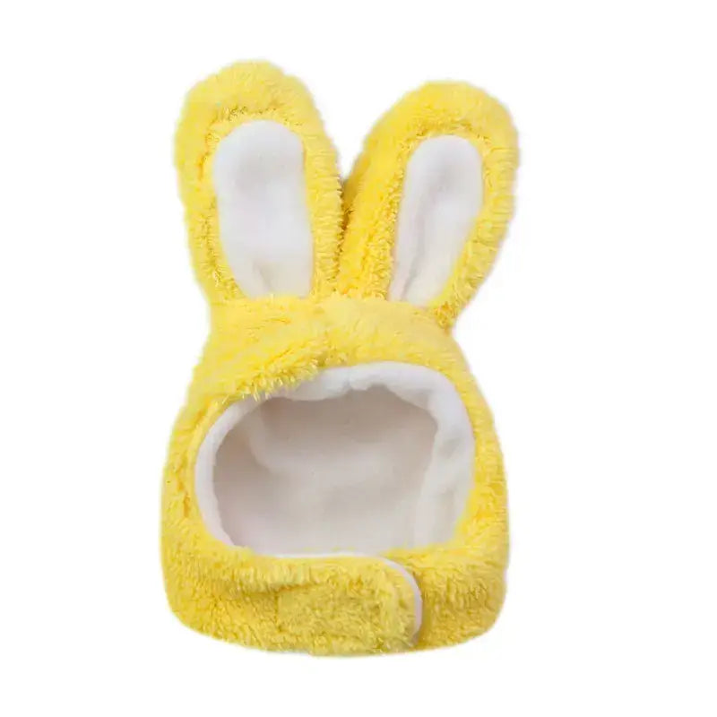 Bonnet de lapin doux et mignon : Adorable bonnet de lapin jaune avec des oreilles amusantes pour une douceur ultime