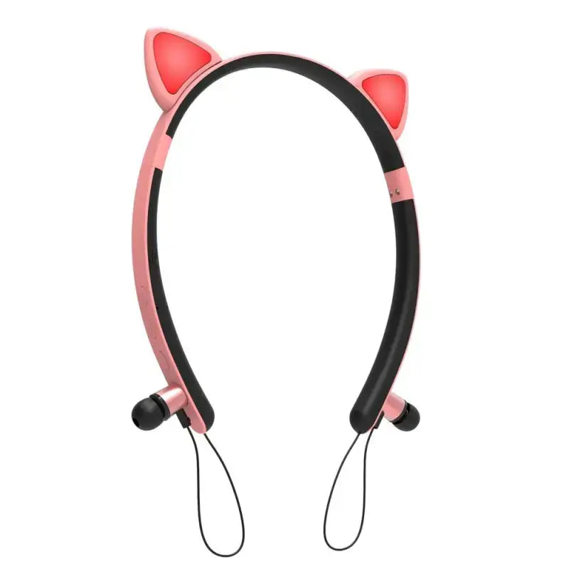 Casque Audio Mignon Avec Serre-tête Bluetooth En Forme De Chat - Rose