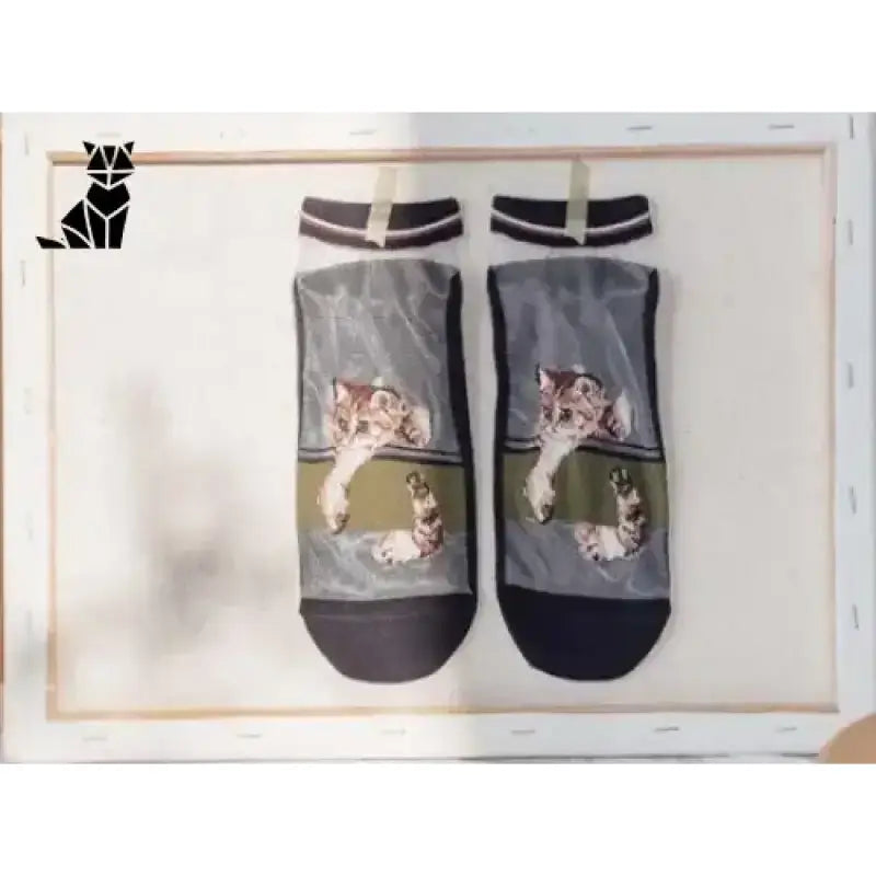 Chaussettes Chat Motif: Confort Et Style Félin à Vos Pieds! Noir