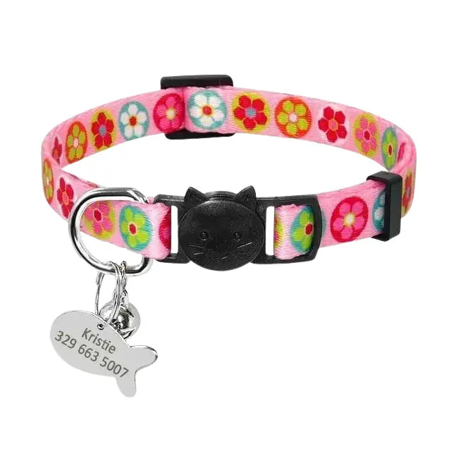 Collier Anti - Étranglement Personnalisable Chat Transparent Background