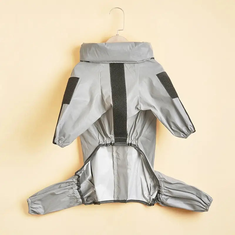 Combinaison imperméable réfléchissante : Gray Waterproof Reflective Dog Jumpsuit
