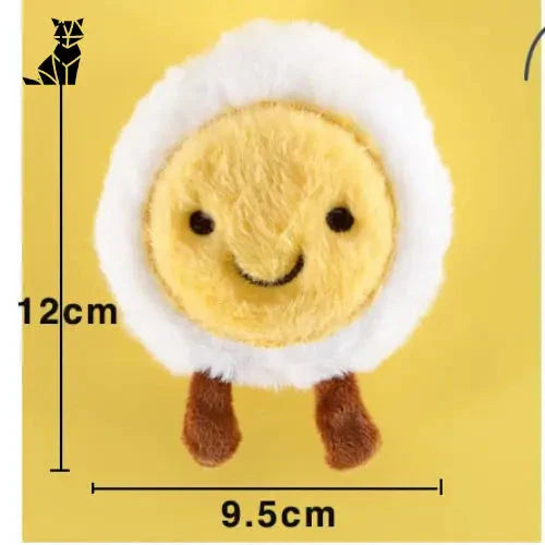 Jouet en menthe pour chats - Adorable peluche sur fond jaune pour stimuler louïe de votre chat