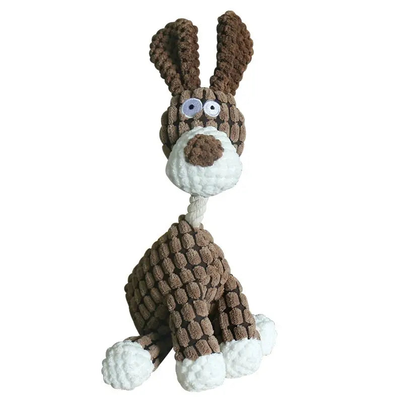 Jouet amusant en forme d’âne - Lapin en peluche fait de corde - Grincement intégré - Jouet Forme d’Âne