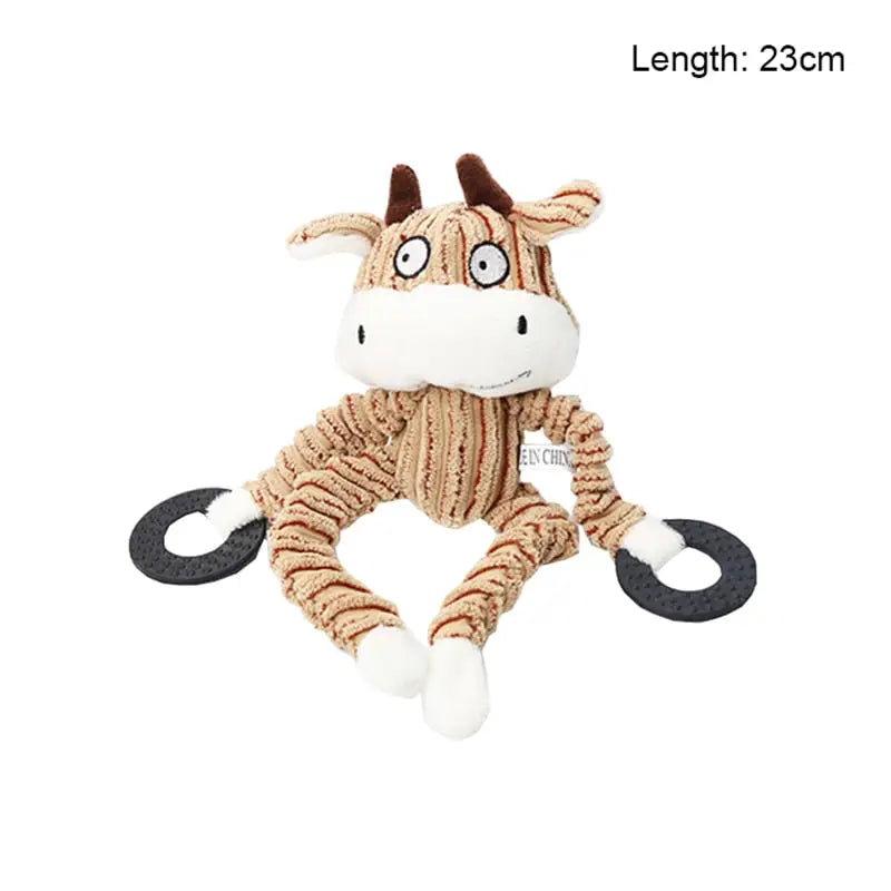 Jouet peluche vache avec nez noir - Fun Donkey Toy forme dâne jouet with Squeaker