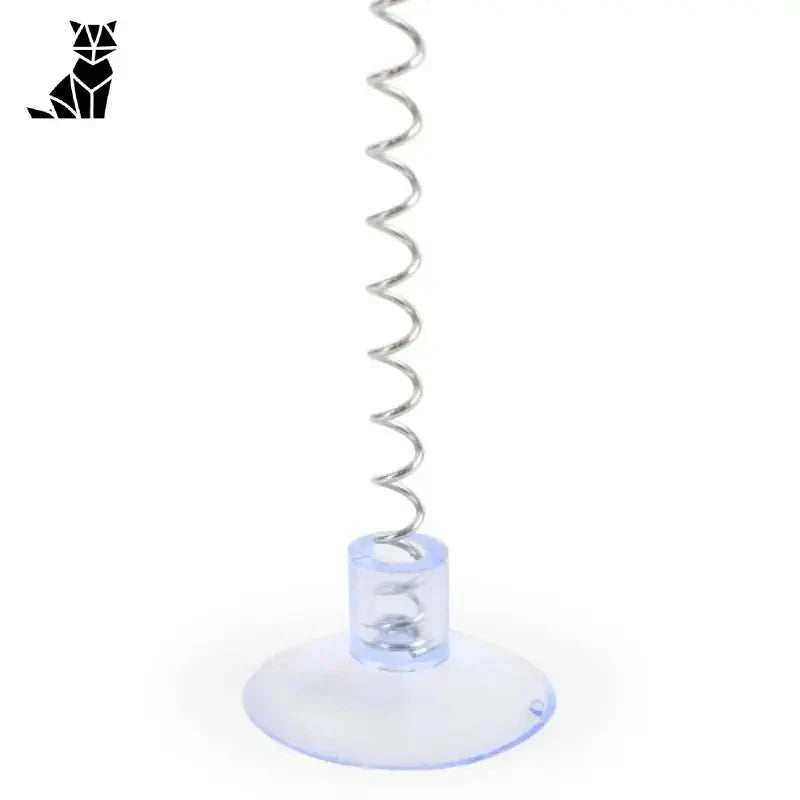 Petit tuyau en verre spiralé avec base transparente pour Jouet interactif isolé pour chat - Little Bell by Cloche