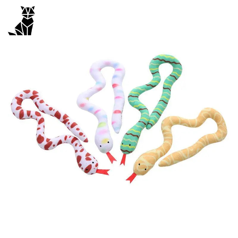 Ensemble de hochets serpents colorés pour chiens et chats, cadeau idéal pour l’éveil et l’activité physique de l’animal