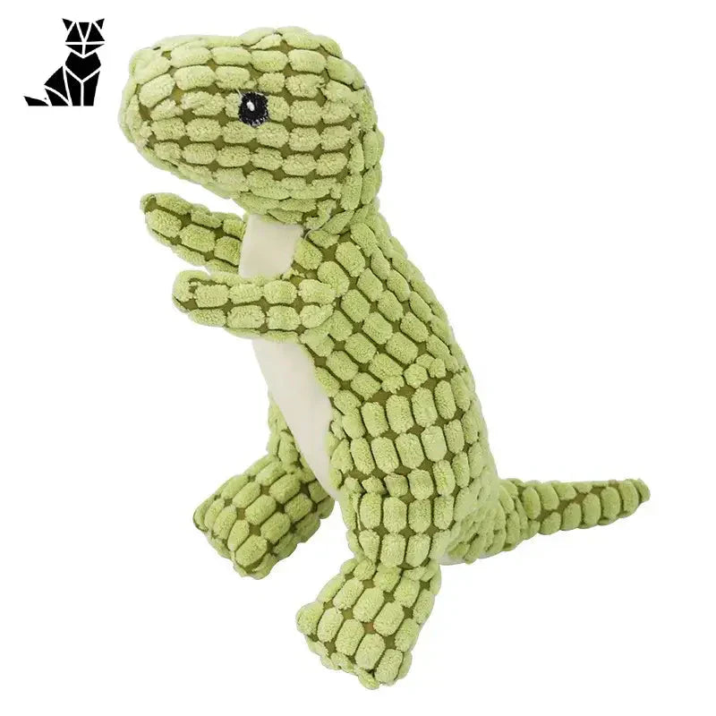 Jouet sonore original en peluche représentant un lézard en peluche à motifs verts et blancs