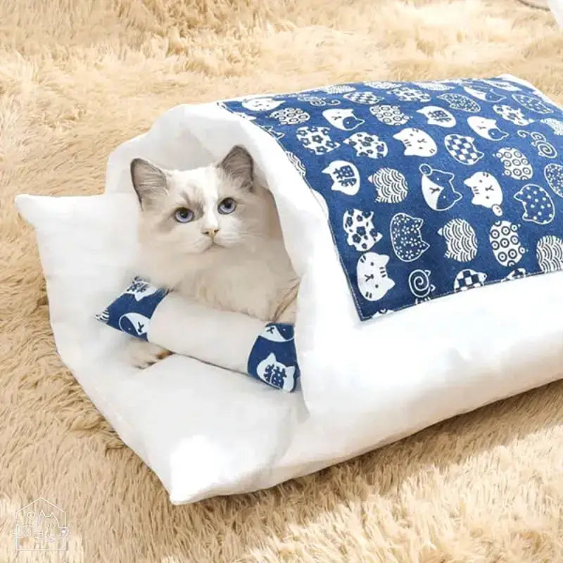 Lit Pour Chat Lovebed™: Douceur D’un Couchage Cocooning - Bleu / m - 55x40cm (jusqu’à 5kg)