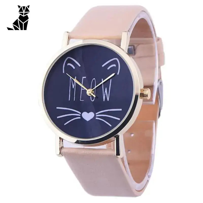 Petite Montre Chat: élégance Et Charme Pour Votre Poignet! Beige