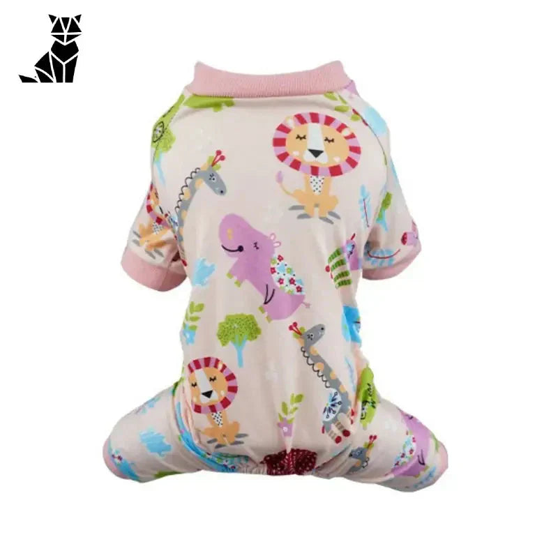 Chemise à imprimé floral rose et vert pour petits chiens de Cotton Pajamas for Pets, Rompers for Dogs