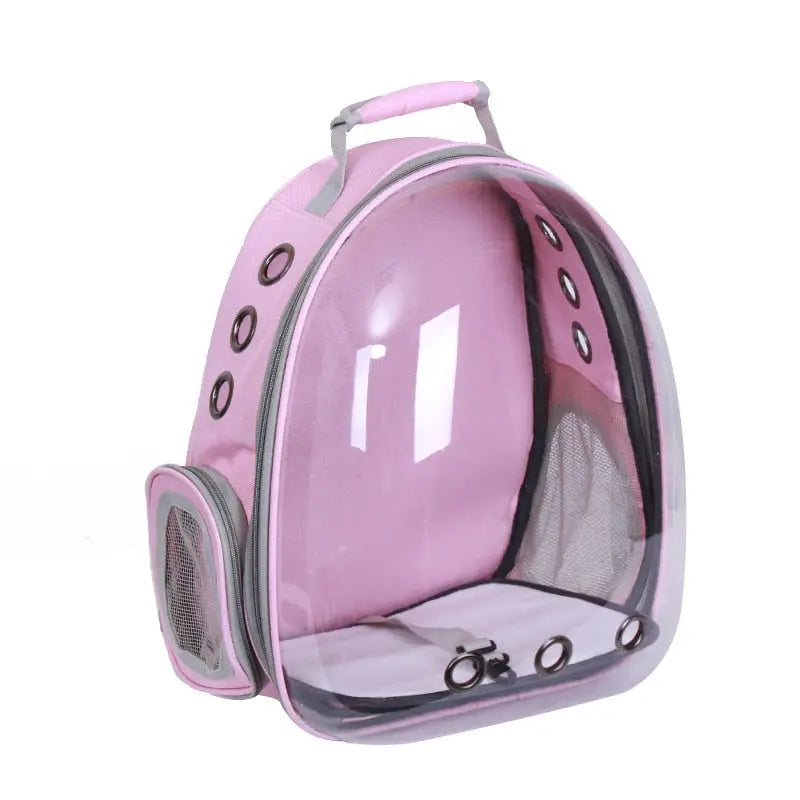 Sac à dos transparent unique pour chiens et chats avec un design rose