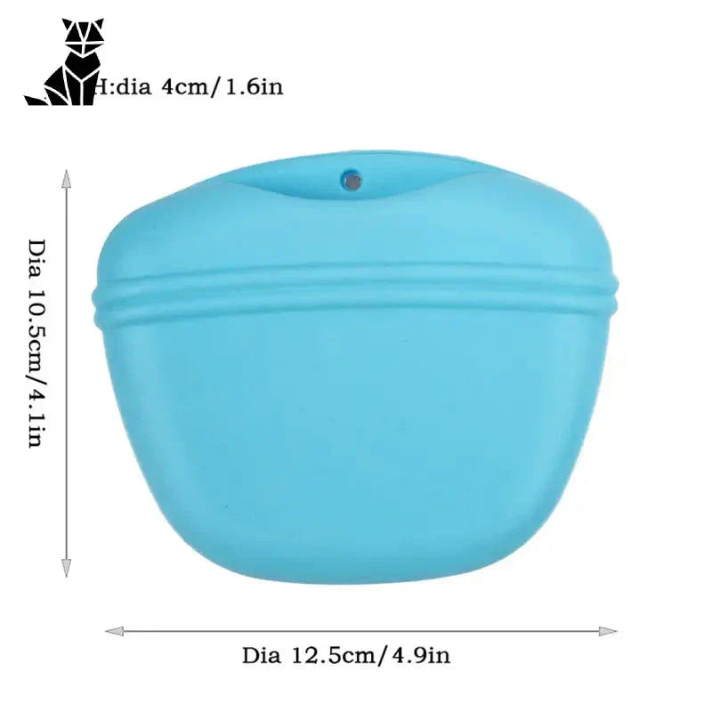 Boîte de dressage bleue avec couvercle pour les friandises pour chiens, parfaite pour le Dog Training Bag