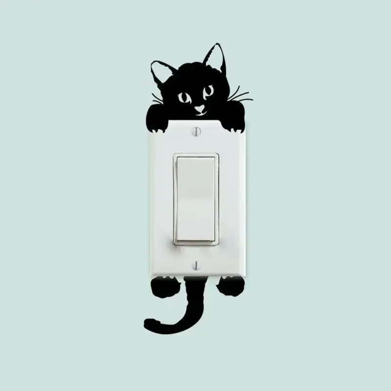 Stickers Chats Noirs Pour Une Décoration Murale Autocollante Adorable - Noir