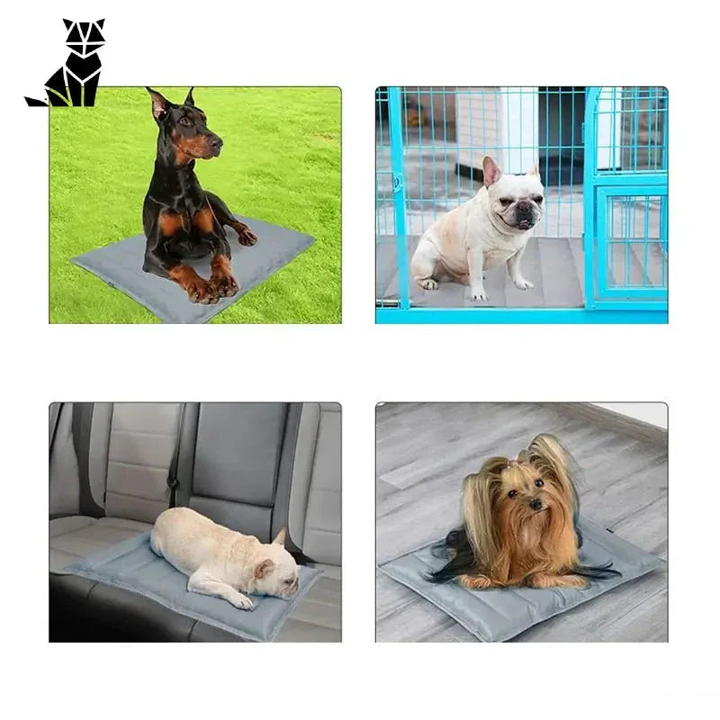 Tapis rafraîchissant pour chien en gel non toxique présentant quatre types de lits pour chiens