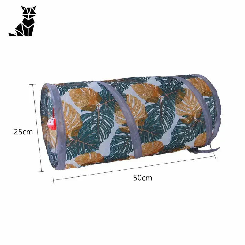 Tunnel de jeu pour chat - Fun durable en nylon - Grand sac imprimé tropical, Facile à Ranger